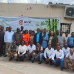 Participantes em actividades do projecto de economia circular baseada no bambu em Mocambique